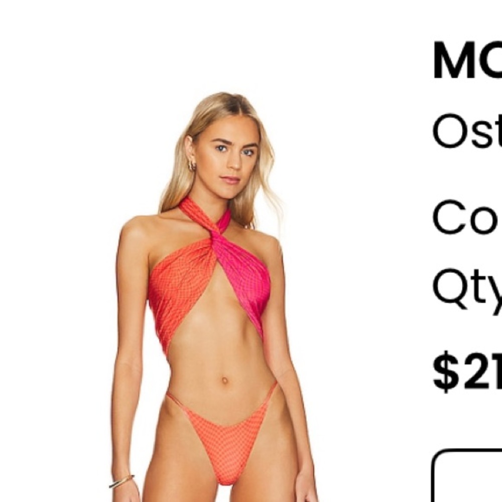 NWT Ostra Brasil Mooring Bandeau Bikini Top O/S